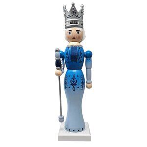 Princess Blue Gown Silver Crown 14" Christmas Nutcracker